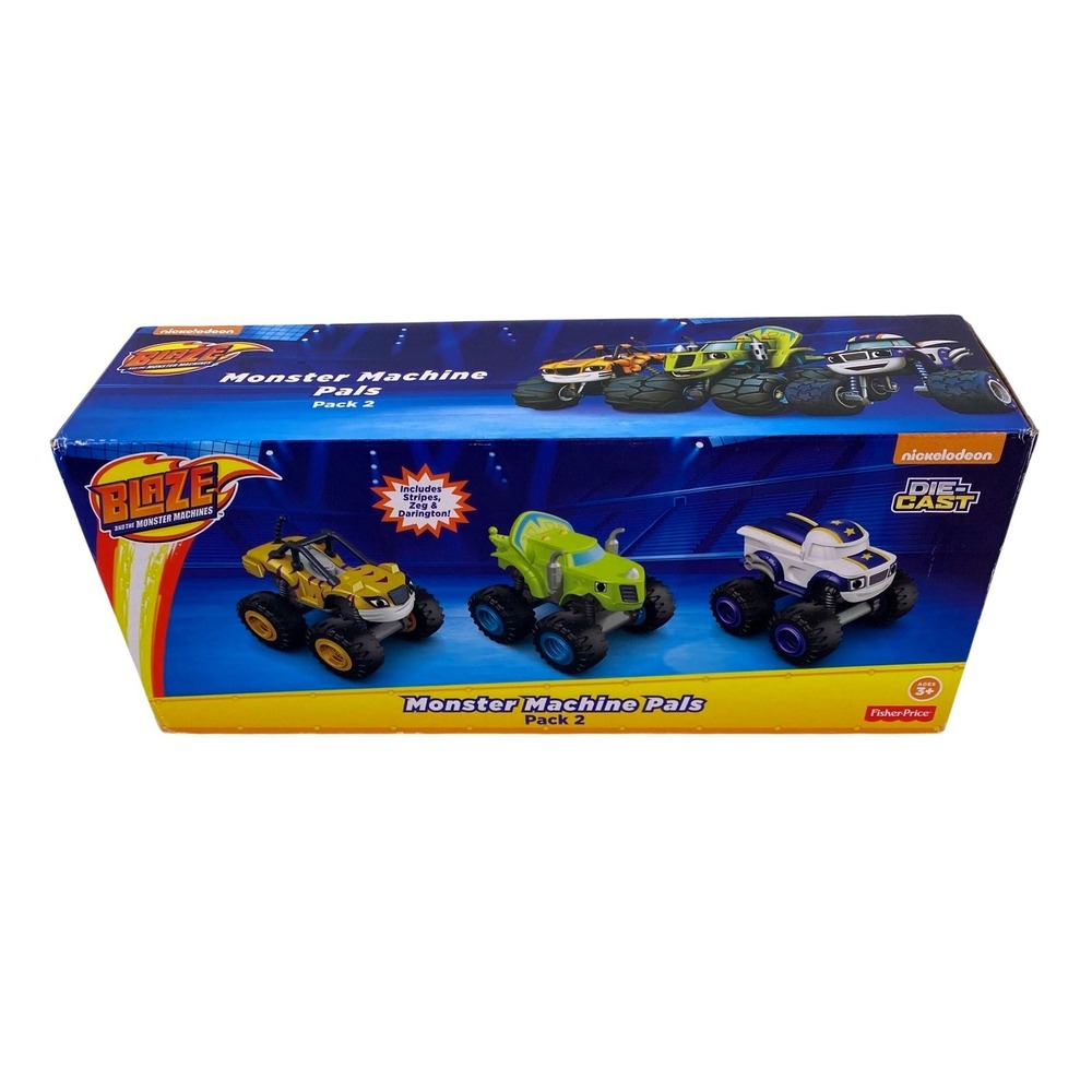 Fisher-Price Blaze Monster Machine Pals Kids 3 Pack Multicolor New Die-Cast Zig